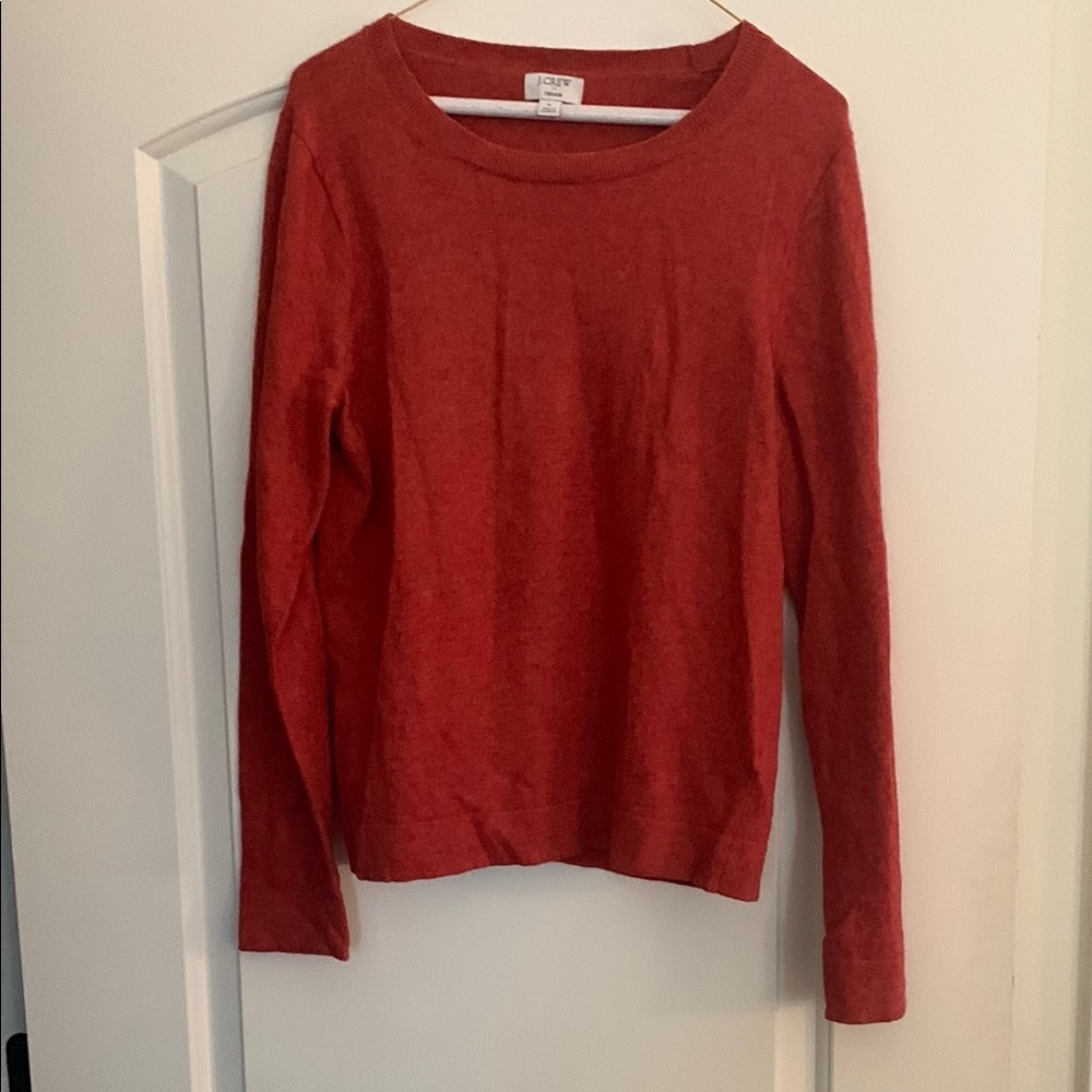 J.Crew Vibrant Red Crew Neck Sweater